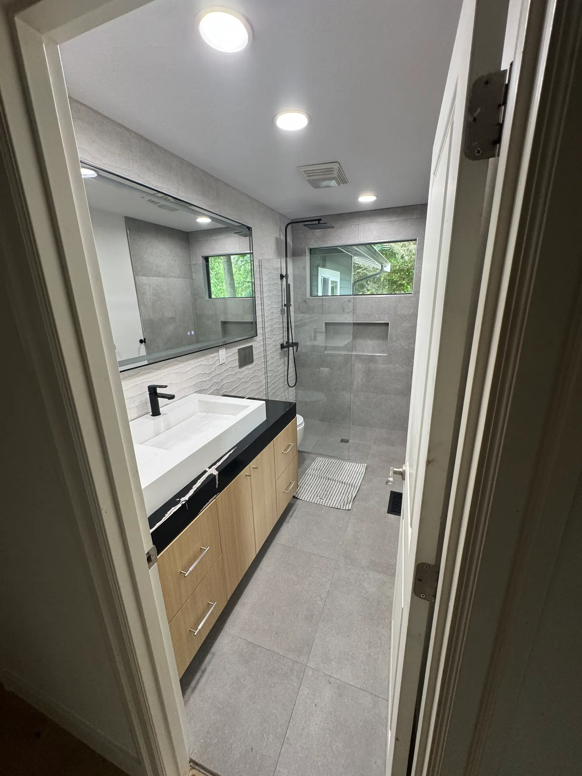 O's Sons Construction bathroom remodel and flooring project in Edmonds, WA