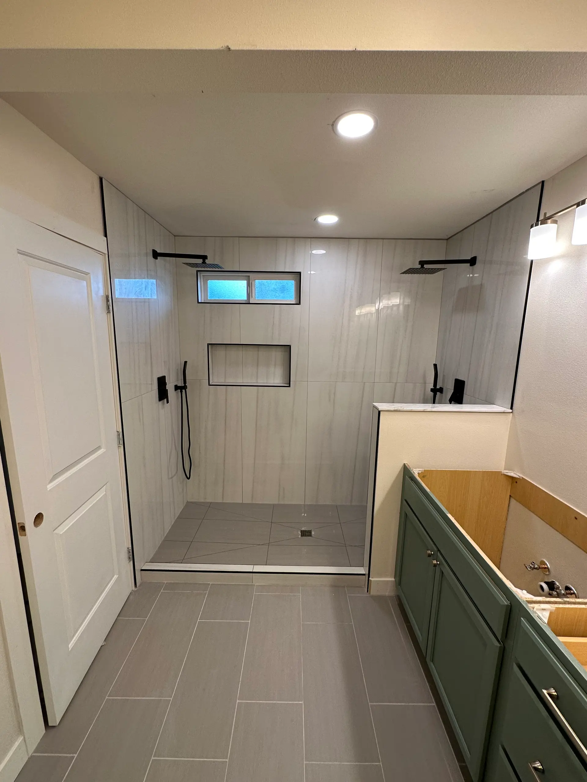 O's Sons Construction bathroom reconstruction project in Mukilteo, WA